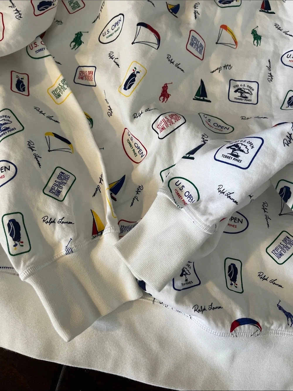 Polo by Ralph Lauren White Crewneck with Multicolor Nautical Prints